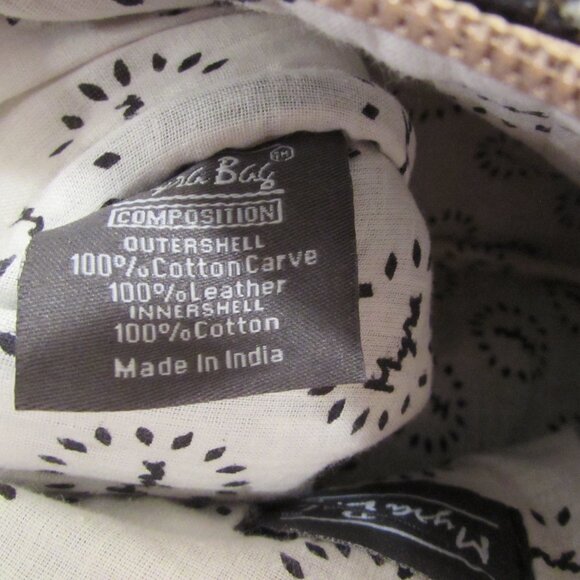 Myra Bag Cotton/Leather Pouch - Picture 6 of 12